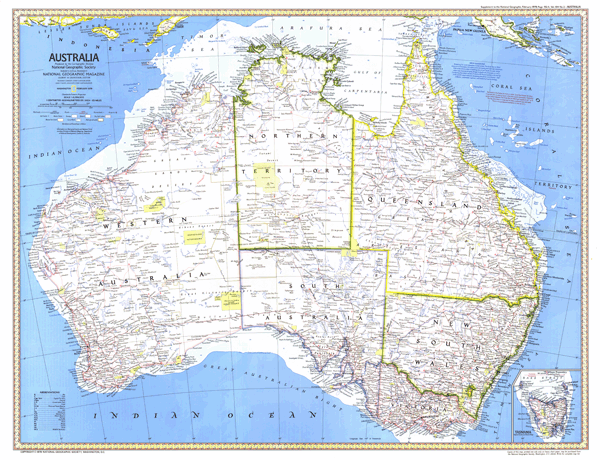 Australia 1979 Wall Map