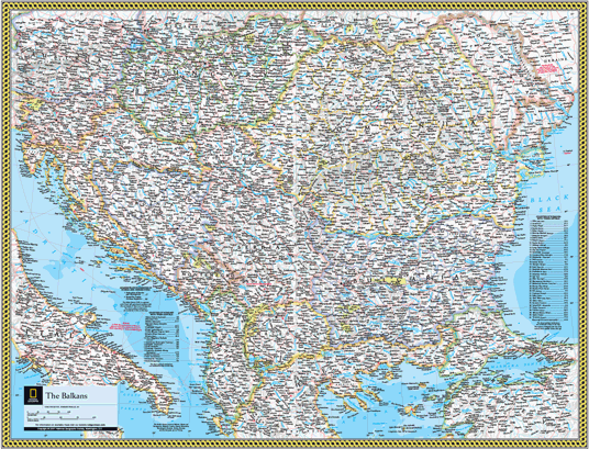 The Balkans Wall Map