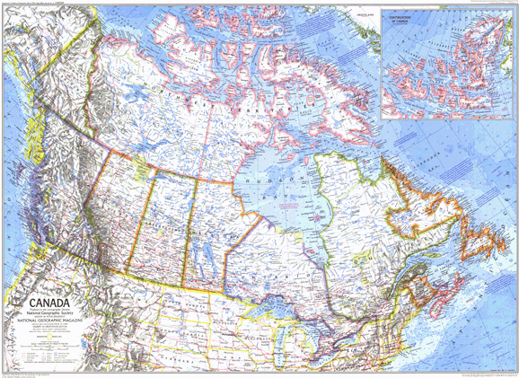 Canada 1972 Wall Map