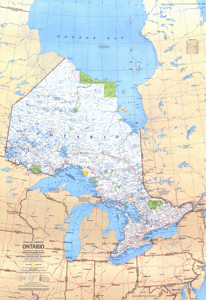 Canada 1978 Wall Map Part B