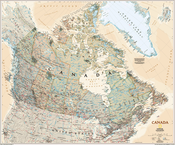 Canada Executive Wall Map