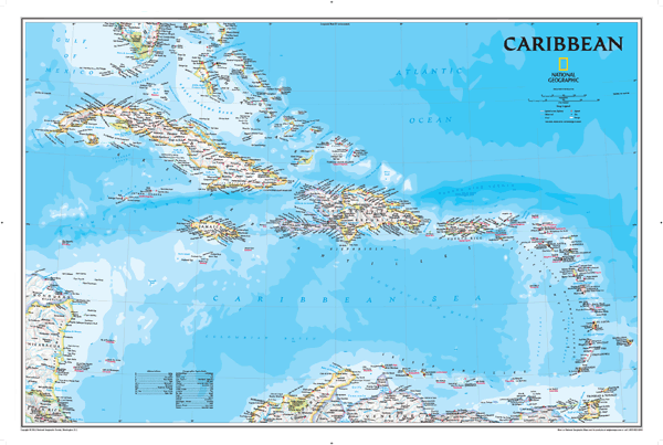 The Caribbean Wall Map