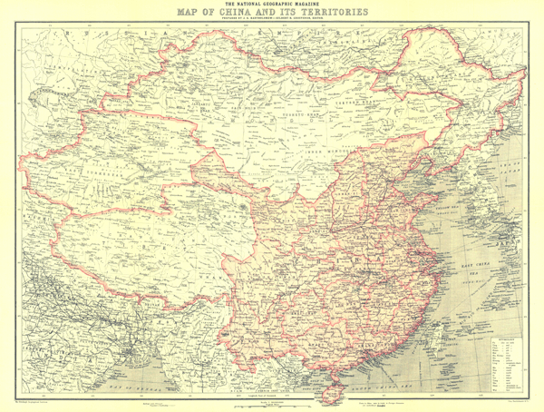China 1912 Wall Map