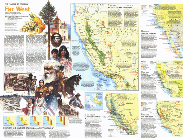 Far West US 1984 Wall Map Part B