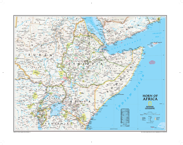 Horn of Africa Wall Map