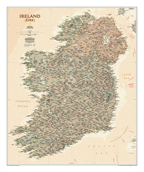 Ireland Executive Wall Map