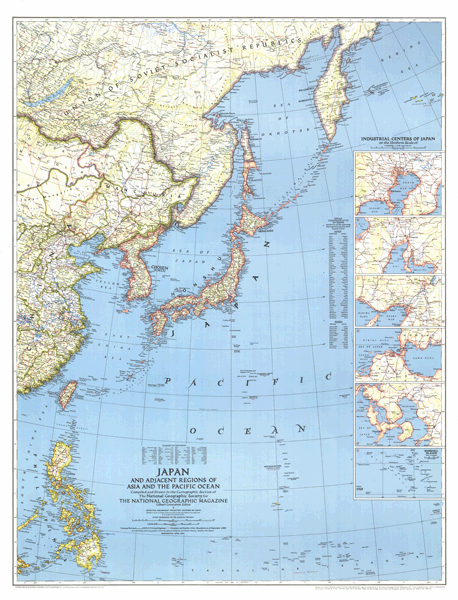 Japan 1944 Wall Map