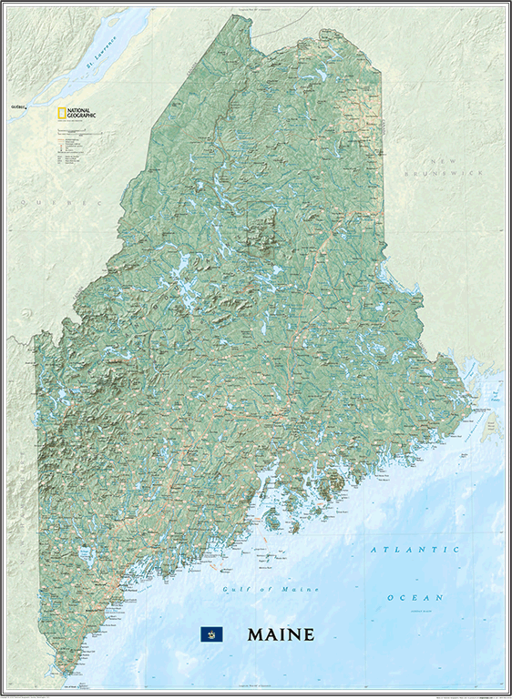 Maine Wall Map