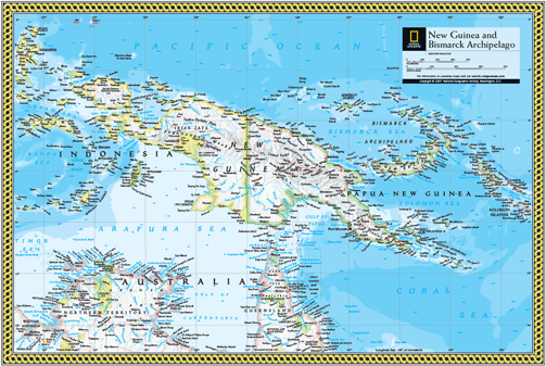 New Guinea Wall Map