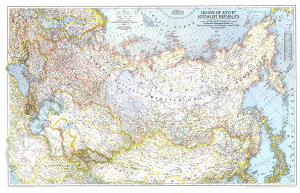 Russia 1944 Wall Map