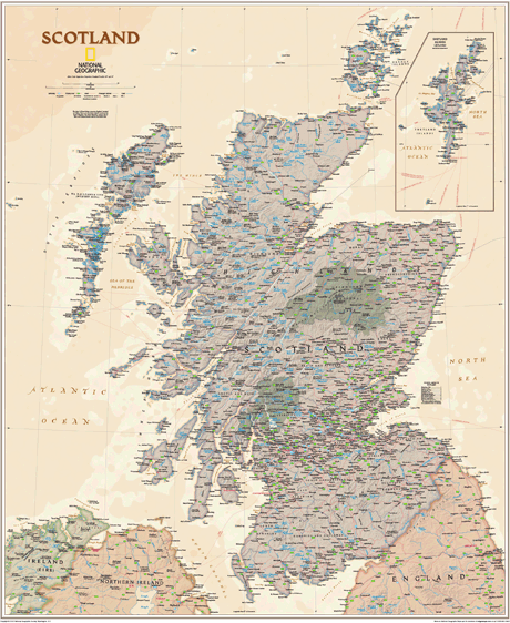 Scotland Executive Wall Map