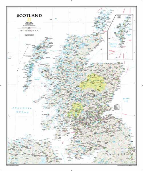 Scotland Political Wall Map
