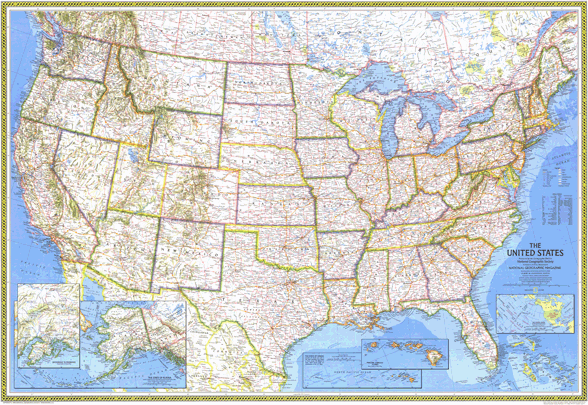 The United States 1976 Wall Map