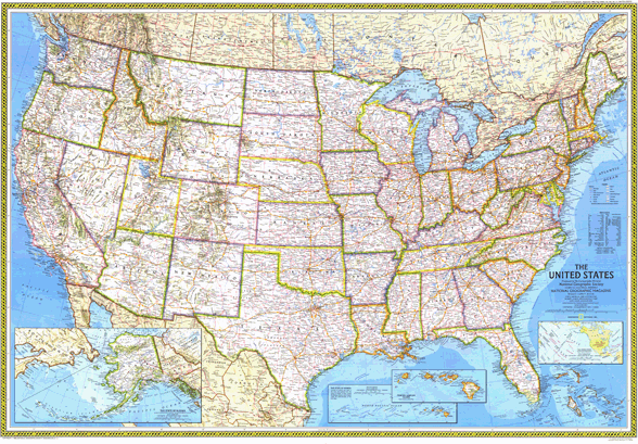 The United States 1982 Wall Map