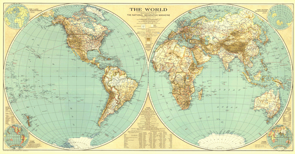 The World 1935 Wall Map