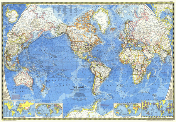 The World 1970 Wall Map