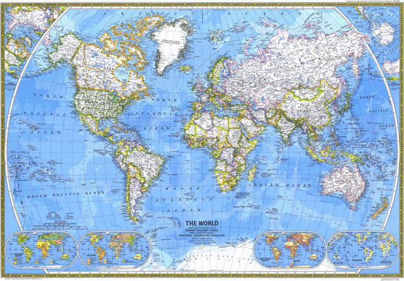 The World 1981 Wall Map