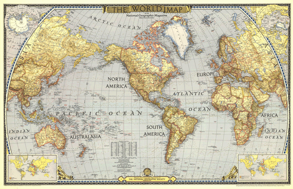 The World 1943 Wall Map