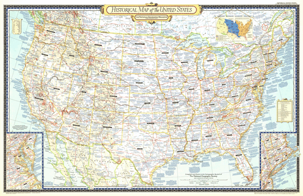 US Historical 1953 Wall Map