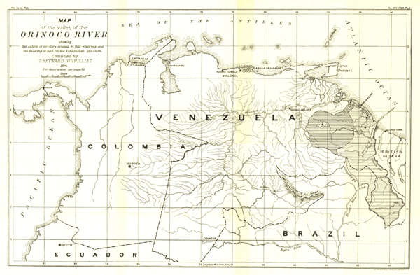 Venezuela 1896 Wall Map