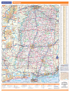 Mississippi Wall Map