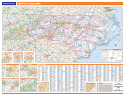 North Carolina Wall Map