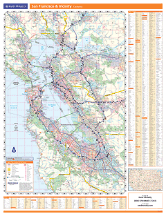 San Francisco, Ca Vicinity Wall Map