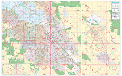 Santa ClaraCounty, CA Wall Map