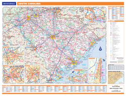 South Carolina Wall Map