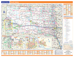 South Dakota Wall Map