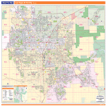 Las Vegas, NV Layout Wall Map