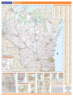 Wisconsin Wall Map