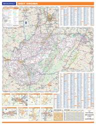 West Virginia Wall Map