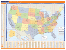 us-county-color by Rand McNally