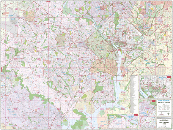 Northern Virginia Wall Map