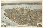 Charleston 1872 Antique Wall Map