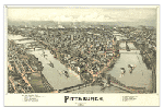 Pittsburgh 1902 Antique Wall Map