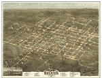 Raleigh 1872 Antique Wall Map