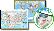 Classic Wall Map Bundle by National Geographic