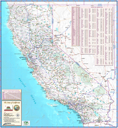 California White Wall Map