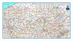 Pennsylvania Reference Wall Map