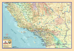 Southern California Wall Map