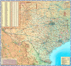 Texas Wall Map