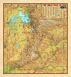 Utah Wall Map