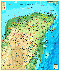 Yucatan Wall Map