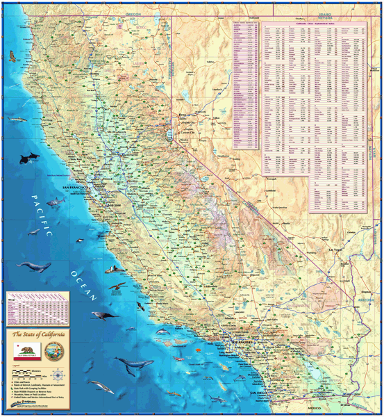 California Wall Map