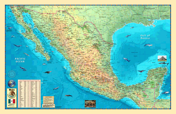 Mexico Wall Map