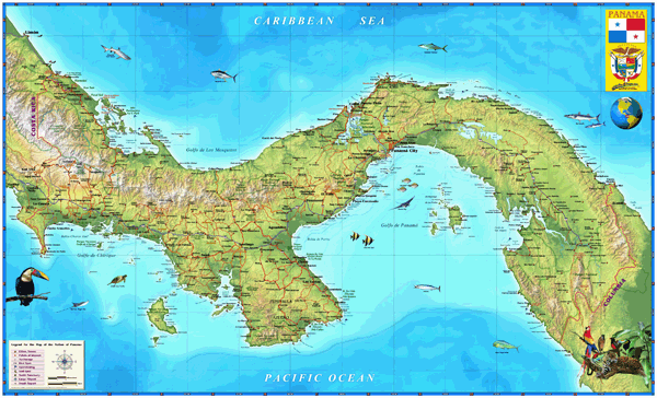 Panama Wall Map