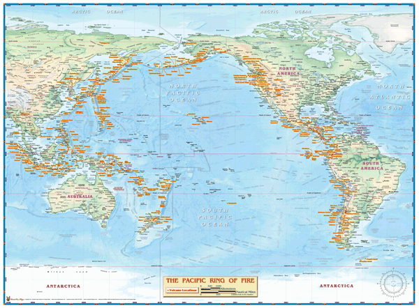 Ring of Fire Wall Map