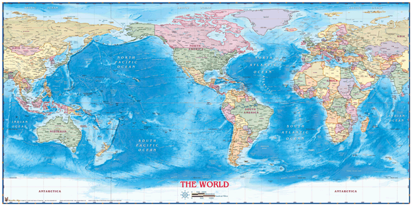 World Political (without Wonders) Wall Map